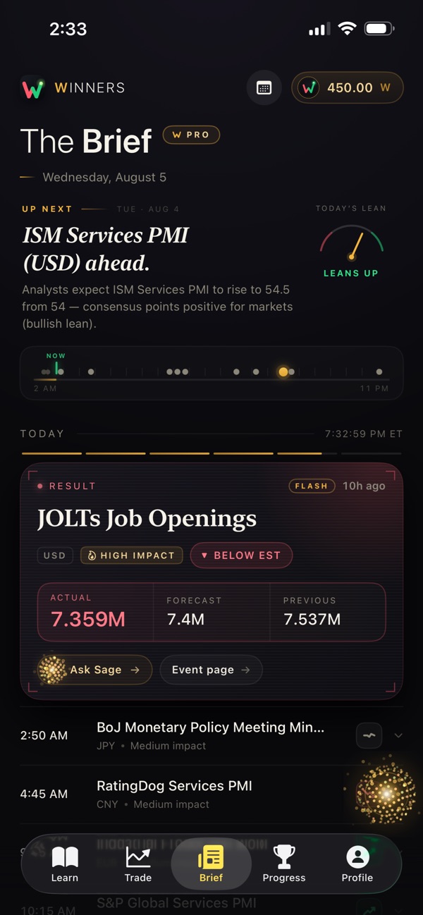 Winners app screenshot